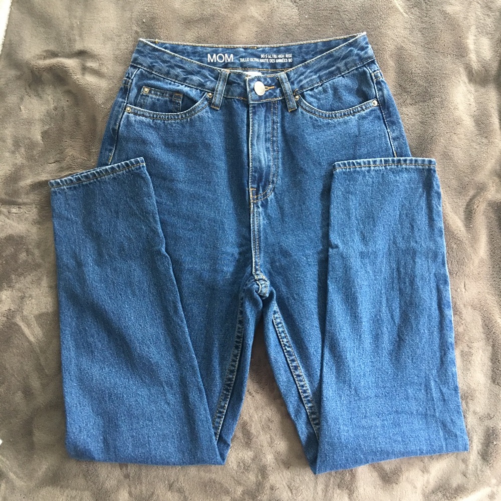 Ultra-high rise mom jeans